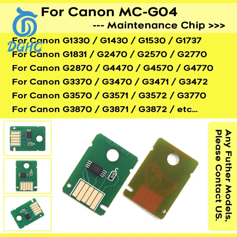 MC-G04 Maintenance Tank Box Chip For Canon G1330 G3370 PIXMA G1430 G2470 G3470 G3471 G3472 G4470 Printers MC G04 chip