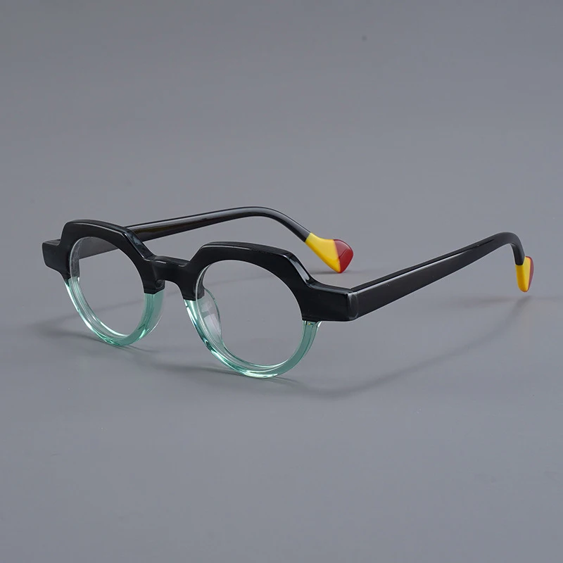 

New High Quality Acetate Optical Eyeglass frames Luxury Designer Color Collision Glasses Frames Men Women