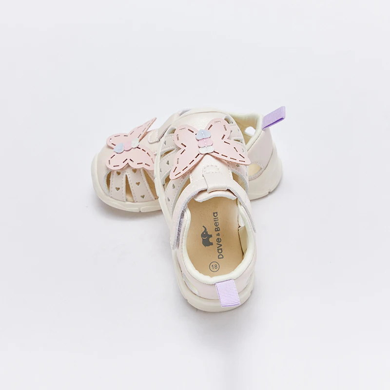 DB2221277 Dave Bella summer fashion baby girls cartoon appliques shoes cute children girl brand shoes