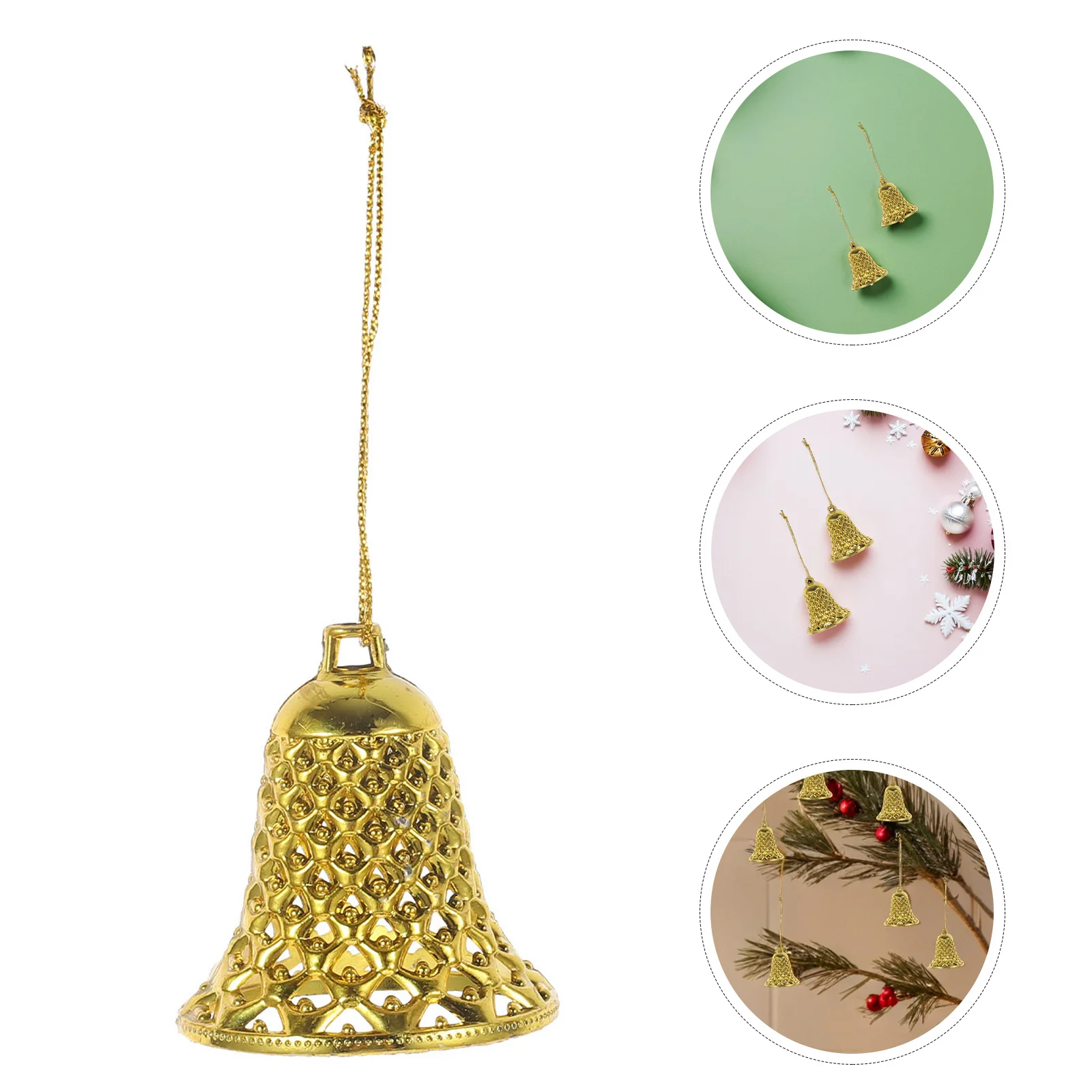 

24Pcs Vintage Christmas Bell Decor Jingle Sleigh Bells for Tree Wreath Hanging Ornament Holiday Home Party Craft Decoration