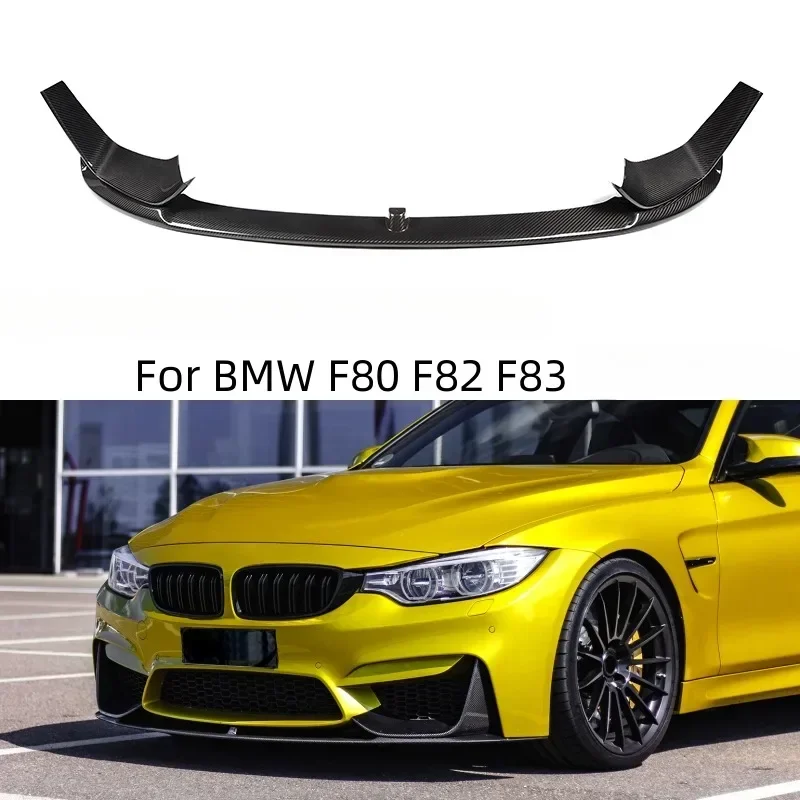 

New! MP Style For BMW F80 M3 F83 F82 M4 2014-2020 Dry Carbon Fiber Front Bumper Lip Diffuser Blade Side Splitter Car Accessories