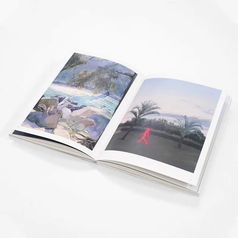 تبييض Lillinc الشخصية التوضيح الفني محفظة حساسة هادئة جو ناعم نقي حالم