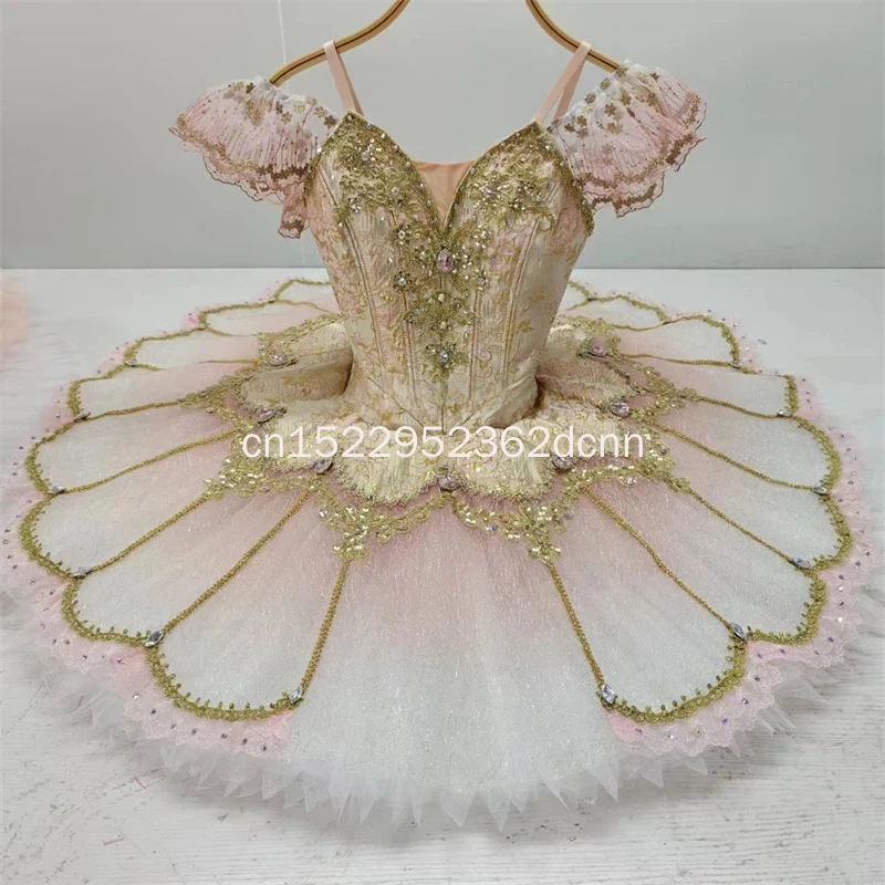 

Professional Court Style Custom size Color Kids Girls Women Adult Performance Wear Pink Gold Classical Ballet Tutu Costumes