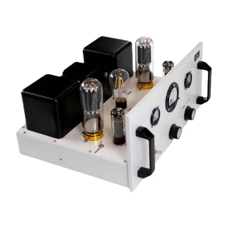 NEW 45W*2 FU5 805 Amplifier  High-power Class-A Single-ended Tube Amplifier With VU Meter WE Style White Iron Chassis
