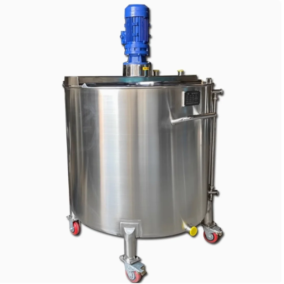 Stainless steel electric heating industrial belt motor mixing tank, food and beverage liquid dispersion mixing tank, vacuum reac