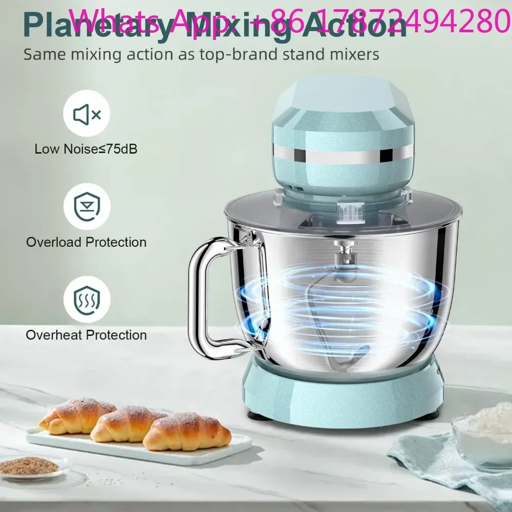 

Электрический планетарный миксер для домашней кухни, хит продаж, 10+ скоростей, чаша из нержавеющей стали 6,5 л, с насадками для замеса теста, венчиком и взбивателем