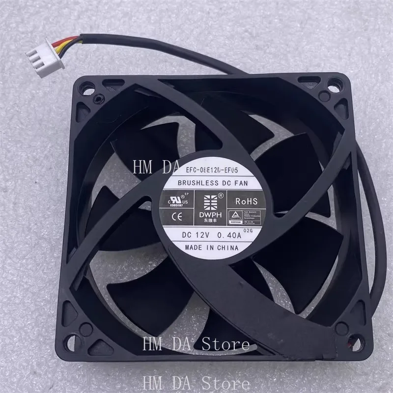 Fan EFC-08E12D-EF05 EFS-08E12D-ER04 3P 3-wire 12V 0.40A 8cm 8025  80*80*25MM