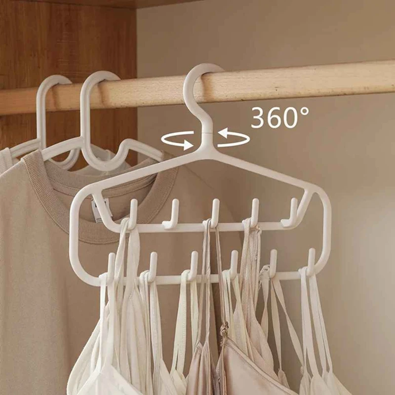 360-Degree Rotatable Clothes Hanger Multifunctional Wardrobe Underwear Sling Storage Rack Organizer's Home Drying Rack