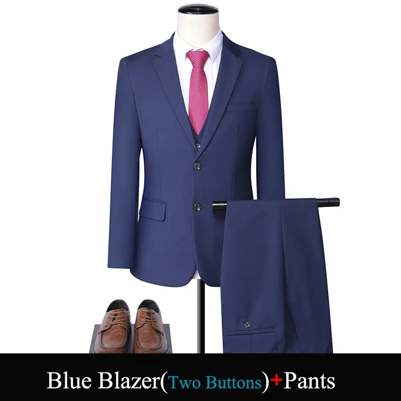 High Quality Suits Blazer Pants Set Plus Size 10xl Men Simple Business Elegant Fashion Job Gentleman Formal Suits Two Piece Sets