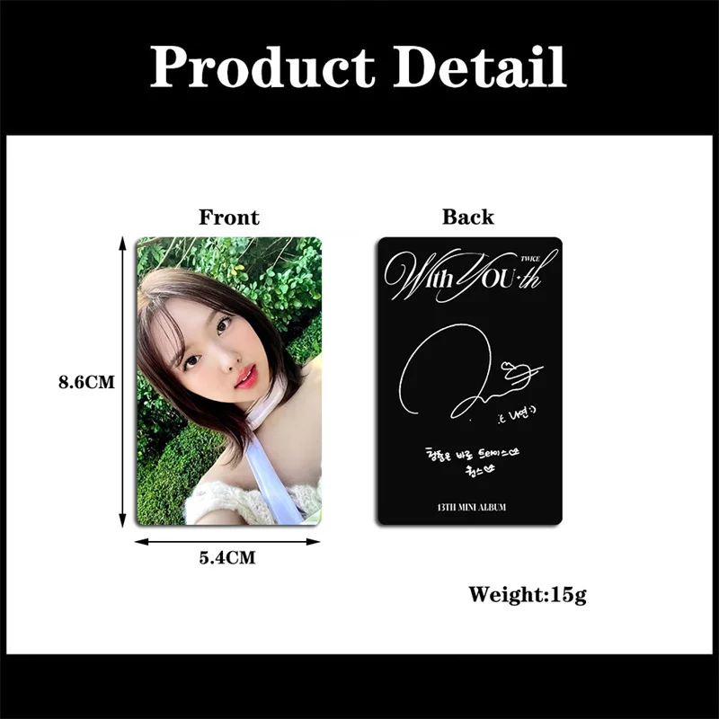 Imagem -02 - Kpop Twice Mini Álbum com You-th Cartão Pequeno Lomocard Cartão Foto Dupla Face Momo Sana Neymar Presente Cartão Postal 13o Álbum Peças por Conjunto