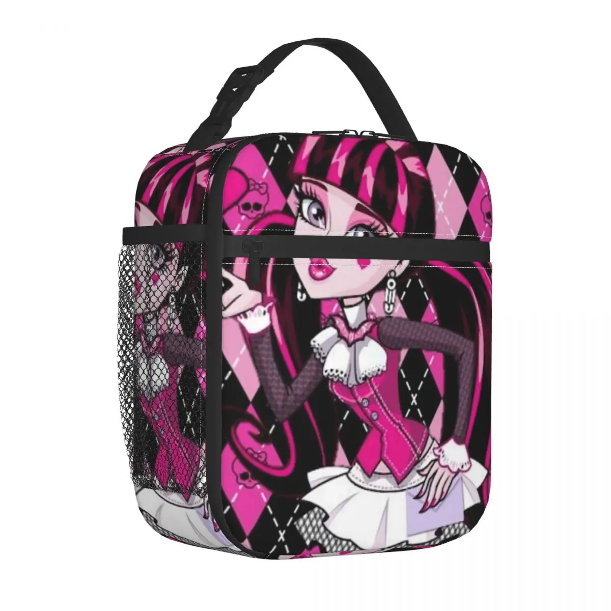 Draculaura Insulated Lunch Bag Thermal Bag  Meal Container Monster High High Capacity Tote Lunch Box Girl Boy Office Outdoor