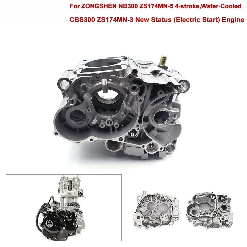 Para motocicleta ZONGSHEN, cárter izquierdo y derecho, cárter lateral, caja media ZS174MN-3 CBS300 ZS174MN-5 NB300, motor refrigerado