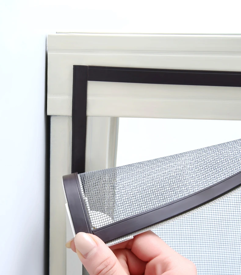Magnetisches Selbstklebendes Moskitonetz, Unsichtbares Fensternetz ohne Bohren, Einfache Installation, Insektenschutz Belüfteter Netzvorhang – Detail 7