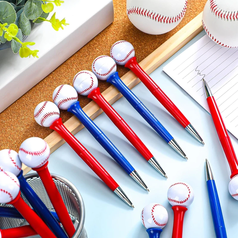 20Pcs Creative Baseball Funny Pens Sport Ballpoint Pen Sports Novelty Writing Pen Baseball Party Favor for Teens Party