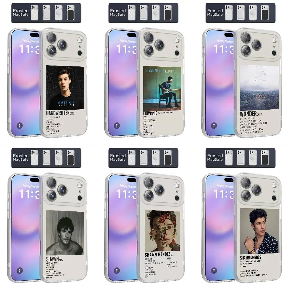 

Phone Case For iPhone 11,12,15,14,13,17,16,Pro,Plus,E,Max,Air,Mini Magnetic Magsafe Frosted S-Shawn Mendes Handwritten Wonder