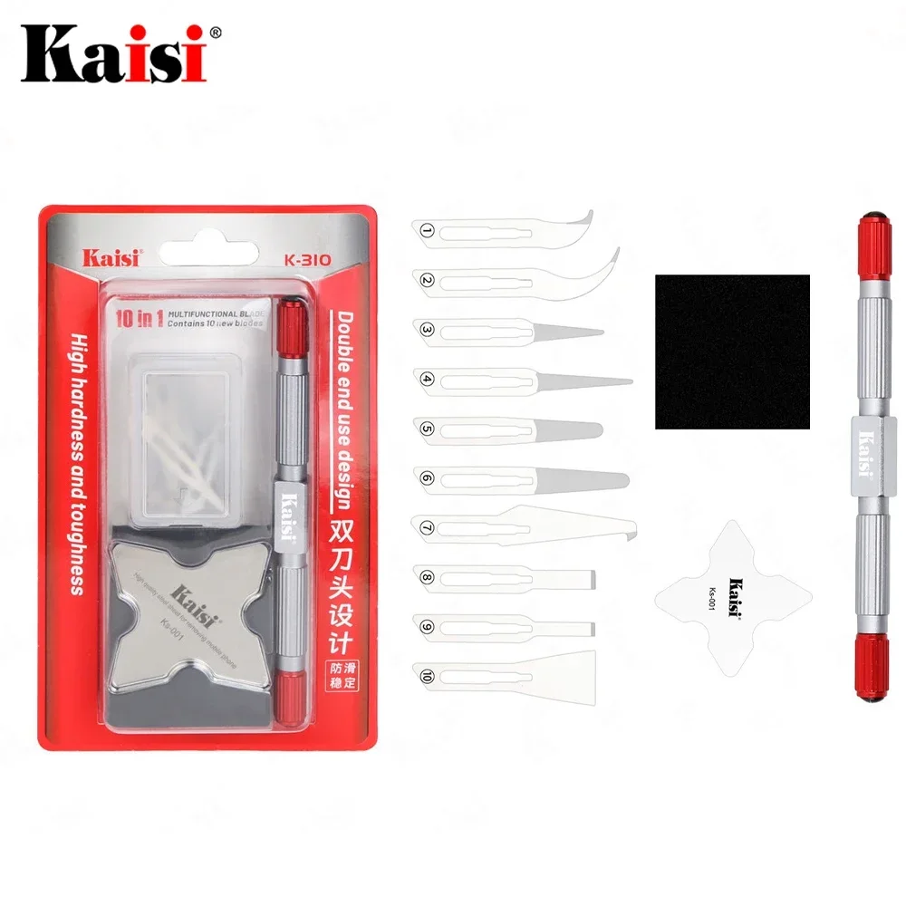 Kaisi K-310 Pry Double-headed Crowbar Knife Set Toughness For Phone Face ID Motherboard IC Chip Glue Repair Blade tools