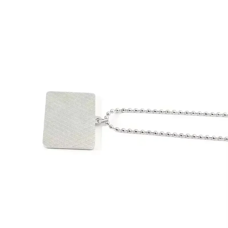 2024 Hip Hop Rock Biżuteria Square Slim Shady Pendant Drop Shipping No Fade Hippie Choke Naszyjnik Ball Chain Necklace Fashion