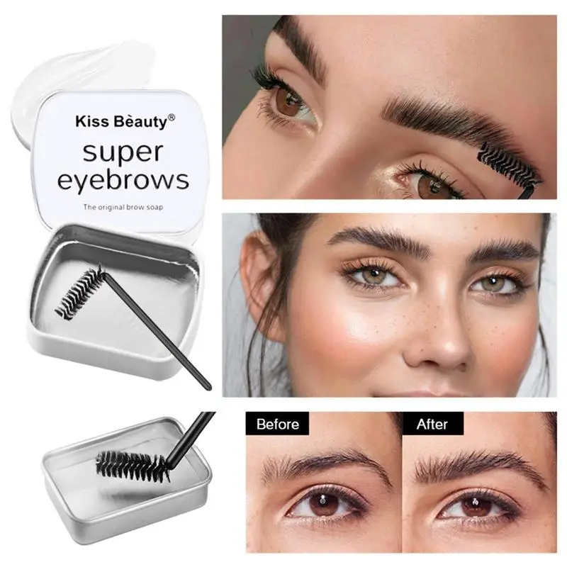 Eyebrow Soap Clear Eyebrow Gel Eyebrow Soap Kit Long Lasting Eyebrow Wax Kit For 3D Fluffy Brows Brow Lamination Effect Stronger