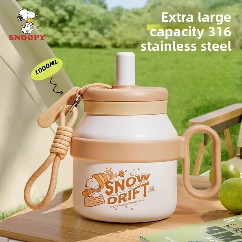 

Snoopy, гигантская емкость 1000 мл, бутылка из нержавеющей стали 316, большой барбекю, отличное сохранение тепла и холода