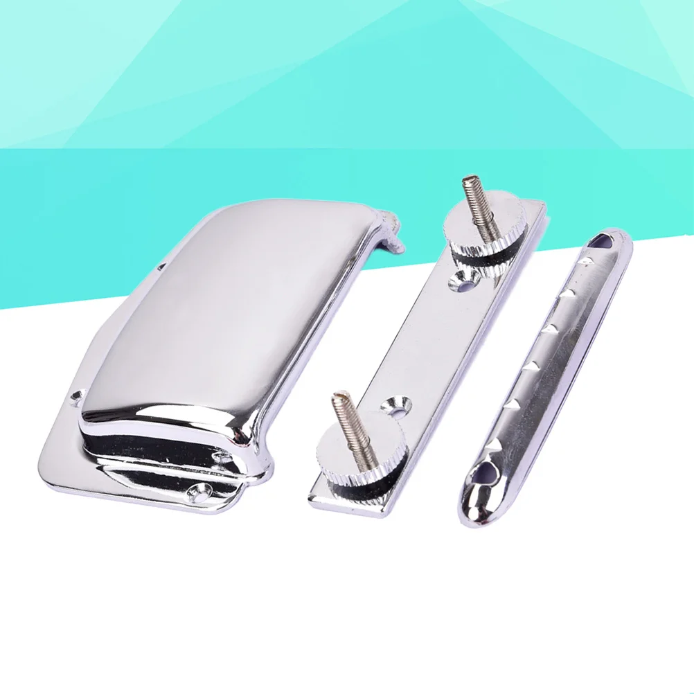 غطاء جسر الجيتار السرج الذيل كومبو كيت الفضة قابل للتعديل نظام الغيتار الكهربائي استبدال أجزاء DIY بها بنفسك هدية الموسيقى