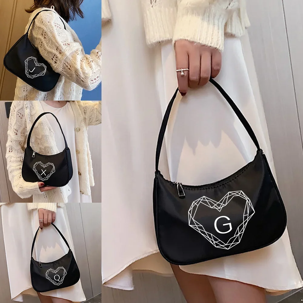 Women Bags Armpit Shoulder Bag Small Shoulder Purse Underarm Bags Clutch Women Hobos Diamond Letter Pattern Series Handbags 2024