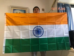 SKY FLAG-Bandera Nacional de la India, colgante de poliéster en ind, decoración del hogar, 90x150cm