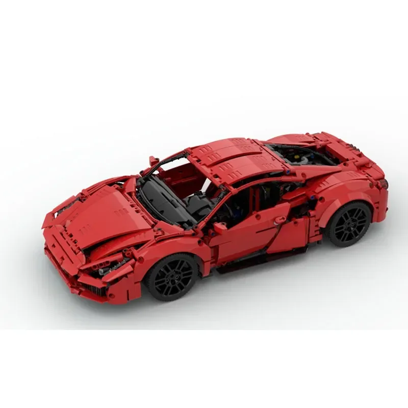 New MOC-134671 Red GTB Supercar Splicing Building Block Model 2025 Parts Supercar Building Block Model Kids Birthday Toy Gift