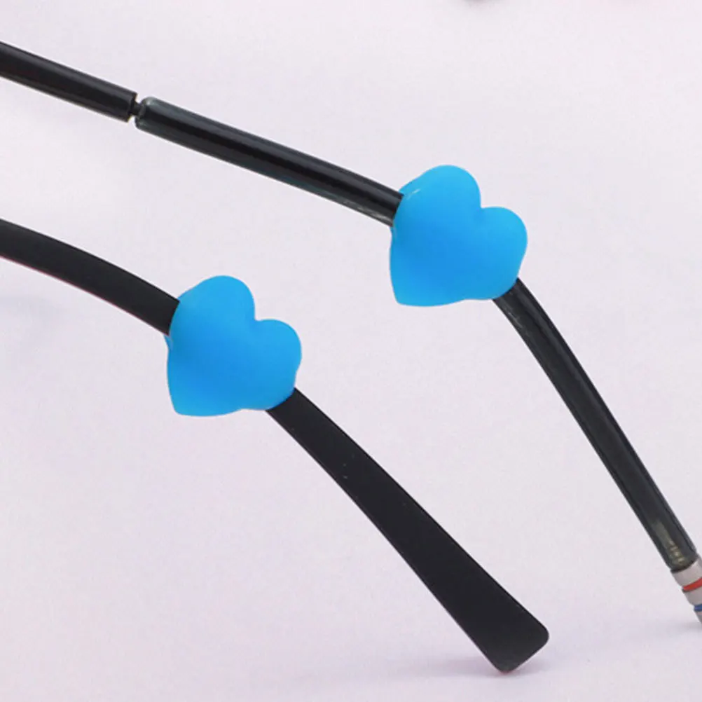 

5Pairs Heart Shaped Ear Grips Silicone Anti-Slip Eyeglass Accessories for Men Women Teens Running Swimming Gymnastics Outdoor