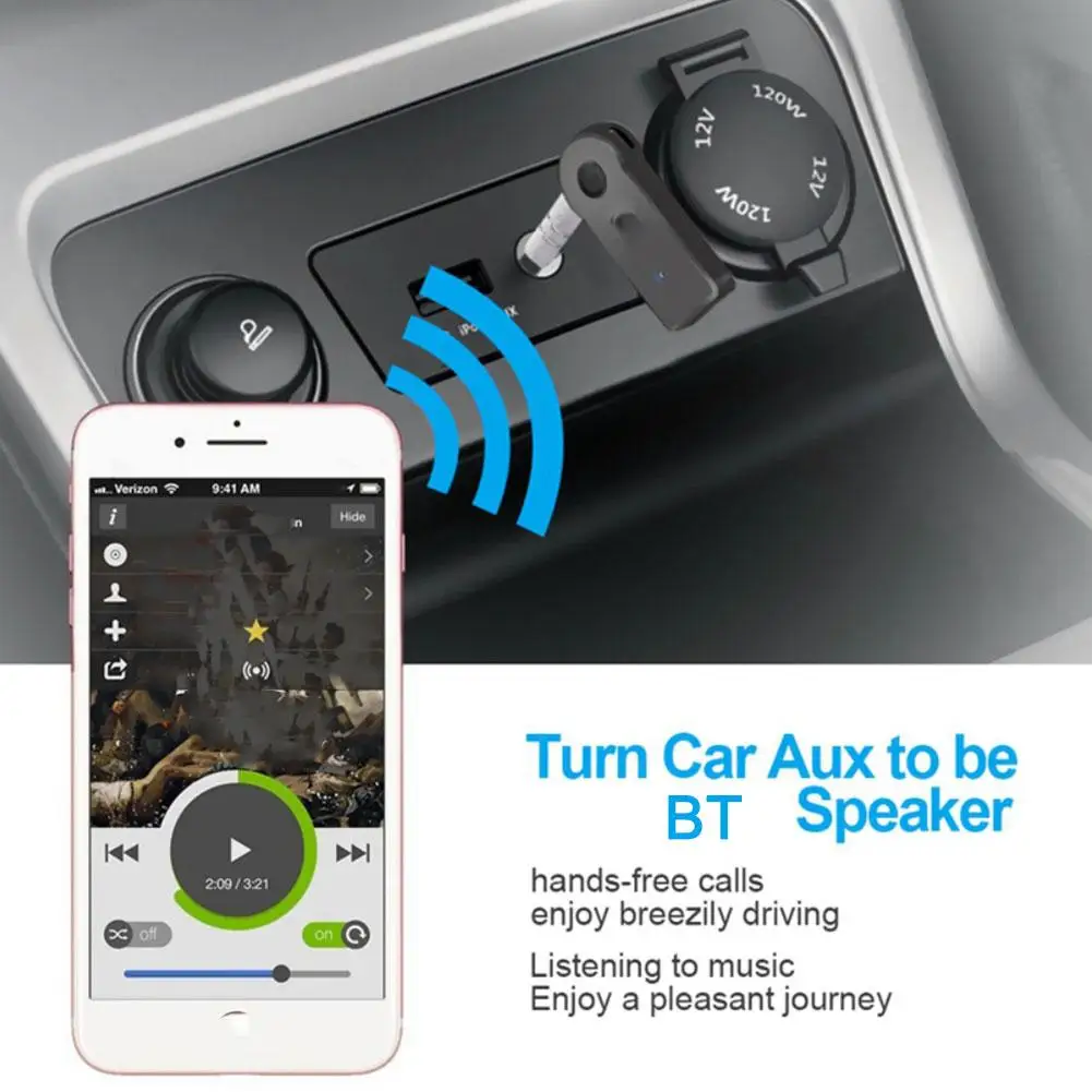 Portable 3.5mm Wireless Car Bluetooth Audio Receiver Computer Phone Export Models Compatible Smart Various Tablet Stereo C2A1