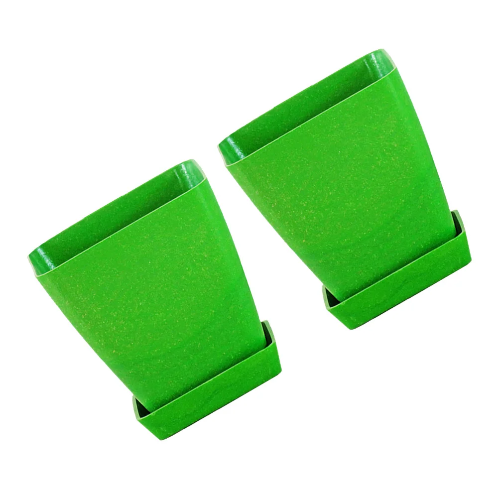 مجموعتان من أواني الزهور الصغيرة للعصارة، مزارعي خفيف الوزن ومتين، ديكور المكتب المنزلي، أوعية حديقة مربعة بيضاء للحليب