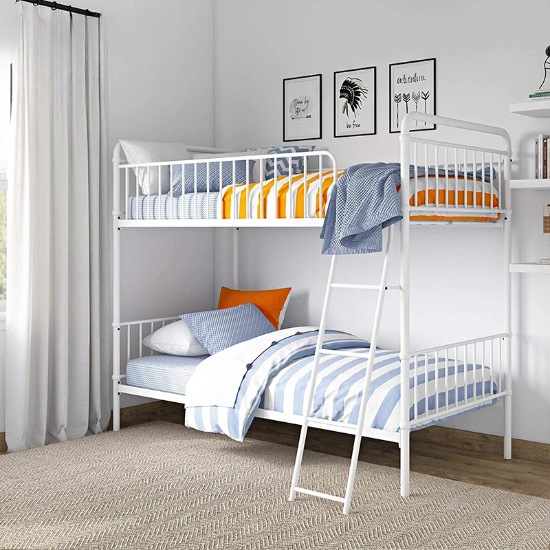 

Thickened and bold modern simple wrought iron high and low child and mother double bunk bed upper and lower beds children's