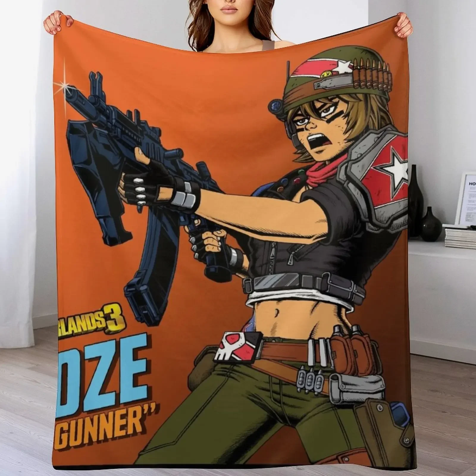 

Moze the Gunner Throw Blanket Furrys Travel Luxury Thicken Blankets Sofas Of Decoration Blankets