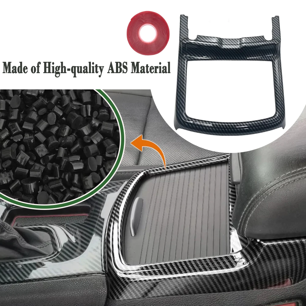 Carbon Fiber Inner Water Cup Frame Cup Holder Cover Sticker For Dodge Charger/Chrysler 300 2016-2021 ABS Auto Interior Accessory