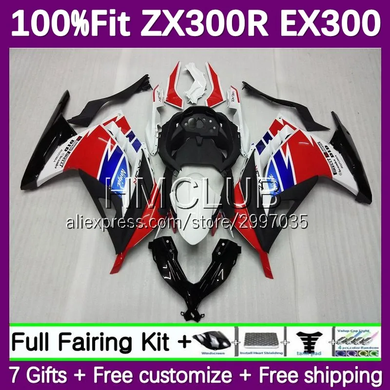 OEM ZX-3R For KAWASAKI black red NINJA EX300 EX ZX 300R 63No.14 ZX300R 2013 2014 2015 2016 2017 ZX3R 13 14 15 16 17 Fairing