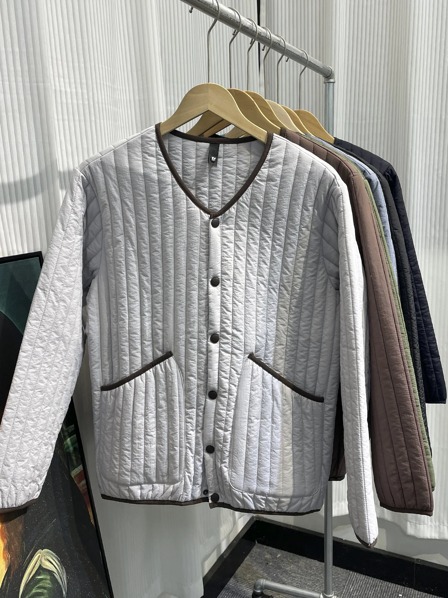 

Good Value Lightweight Warm Retro Stitched Cotton Jaet Men's Women's Autumn Winter Faionable Couple's Vest Polyester Fiber