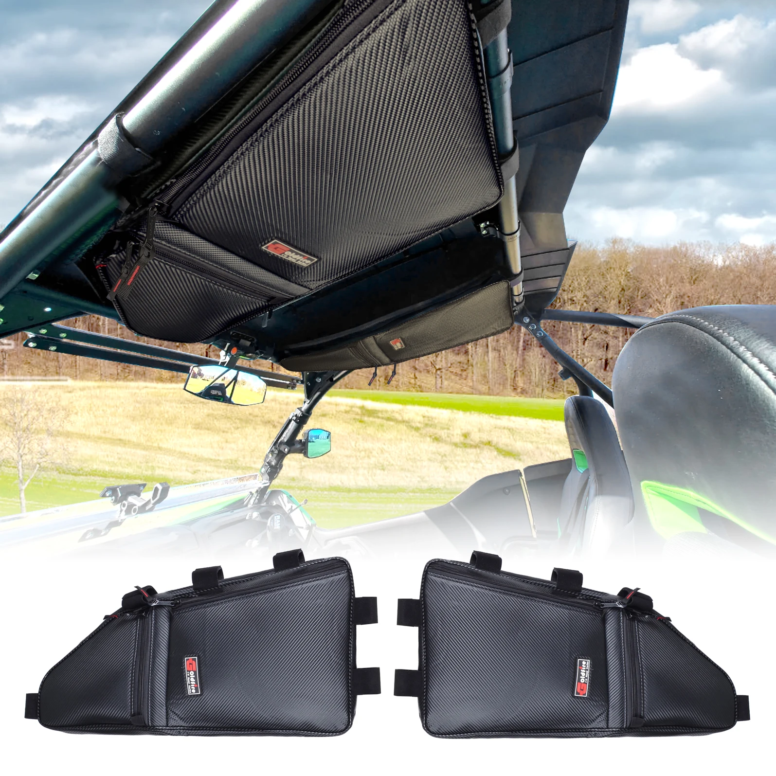 

2 Pack Talon Storage Bag UTV Accessories 1680D Fabric Talon Overhead Bag Organzier for Honda Talon 1000X 1000R 2019-2021