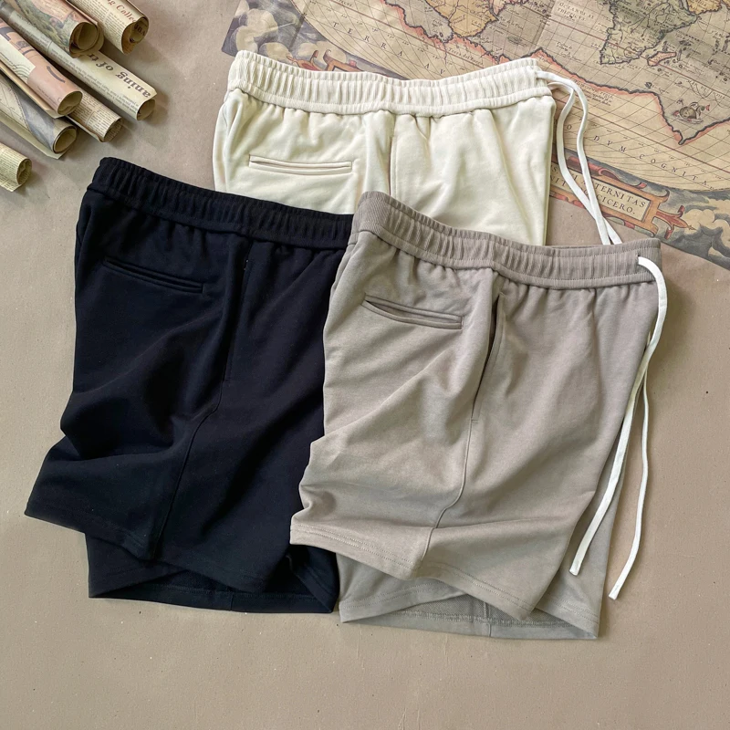 

Summer Heavyweight American High Street Loose Large Size Knitted Shorts Casual Sport Five-Quarter Length Men's Fashion