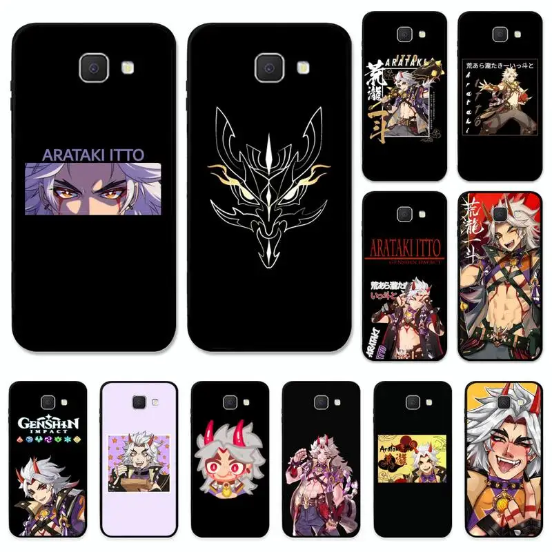 Genshin Impact Anime Arataki Itto Phone Case for Samsung J8 J7 Core Dou J6 J4 plus J5 J2 Prime A21 A10s A8 A02 cover