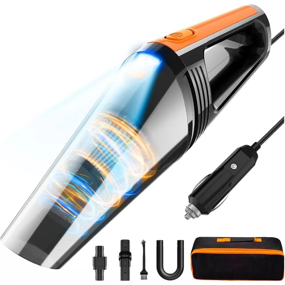 

Car Vacuum, Portable Car Vacuum Cleaner High Power 8000Pa, Small 12V Handheld Vacuum with LED Light,16.4Ft Corded, Deep Detailin