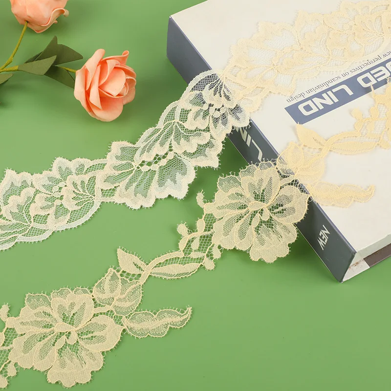 

10 ярдов трехмерная кружевная бейка с чистым цветком, изысканная неэластичная кружевная бейка для юбки-платья