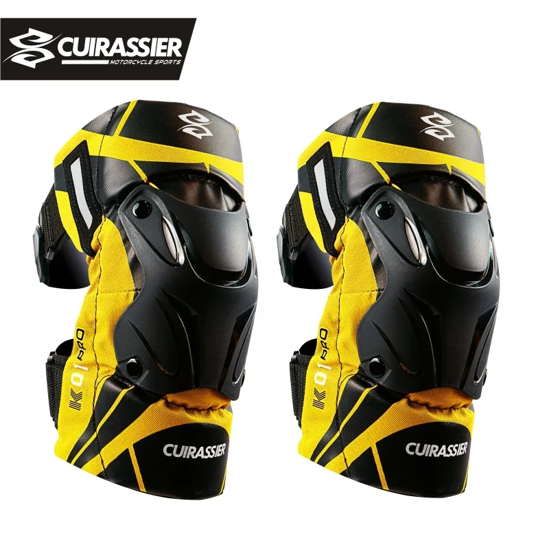 CUIRASSIER Protective Motorbike Kneepads Motorcycle Knee Pads MX Protector Adjustable Racing Guards Protection Night Reflective