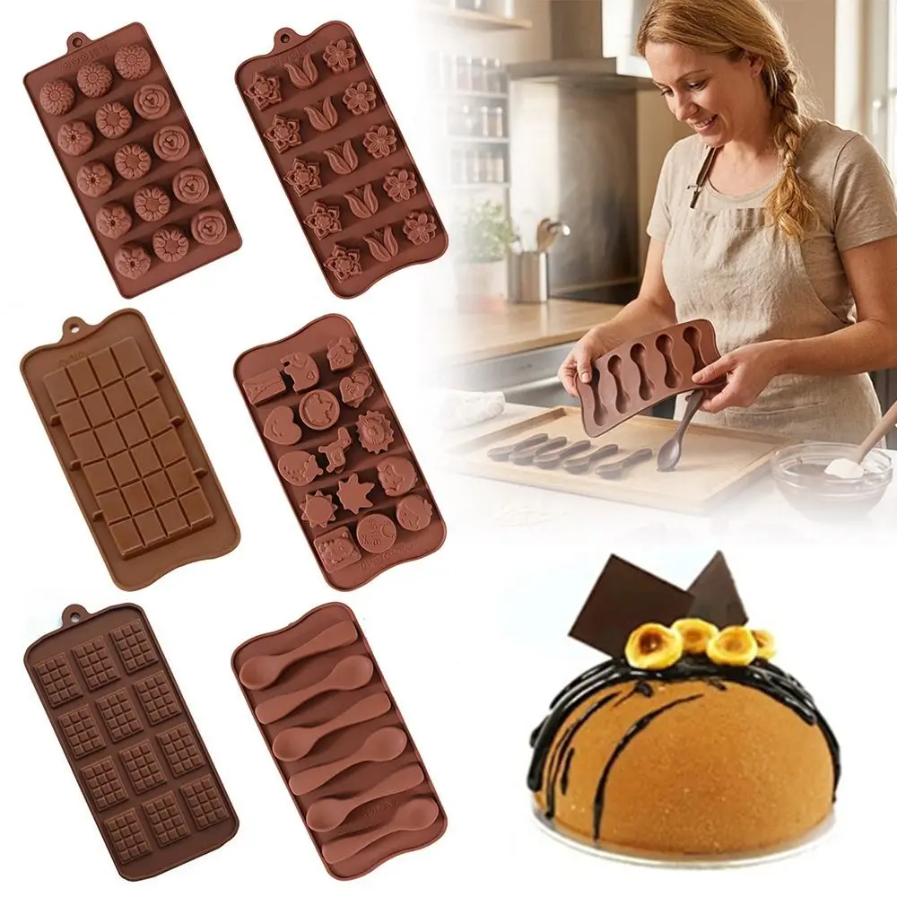 

Durable DIY Chocolate Bar Molds Silicone Non-Stick Chocolate Moulds Reusable Baking Mold Kitchen Accessories