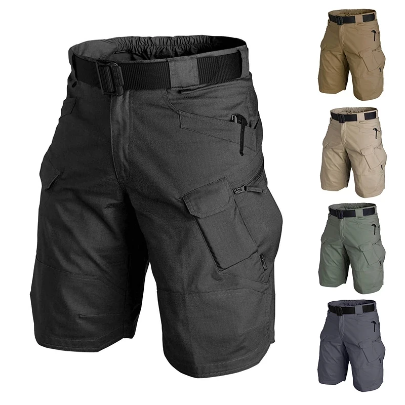 Men Urban Military Tactical Shorts Outdoor Waterproof Wear Resistant Cargo Shorts Quick Dry Multi pocket Plus Size Hiking Pants