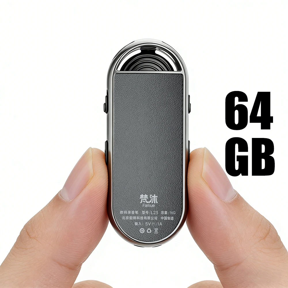 

Мини-диктофон Famue без дисплея, 35 часов работы, шумоподавление, для офиса, школы, бизнеса, конференций, запись без помощи рук