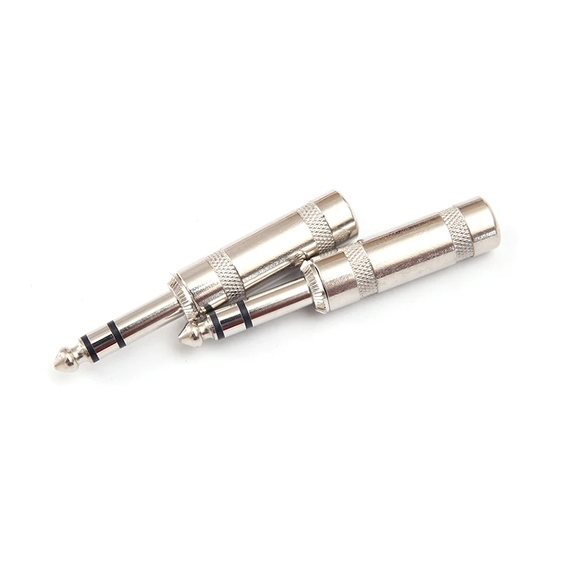 

4Pcs New Jack 3Pole Stereo Metal Connector 6.3mm 6.35mm Male Audio Wire Connector Soldering Plug
