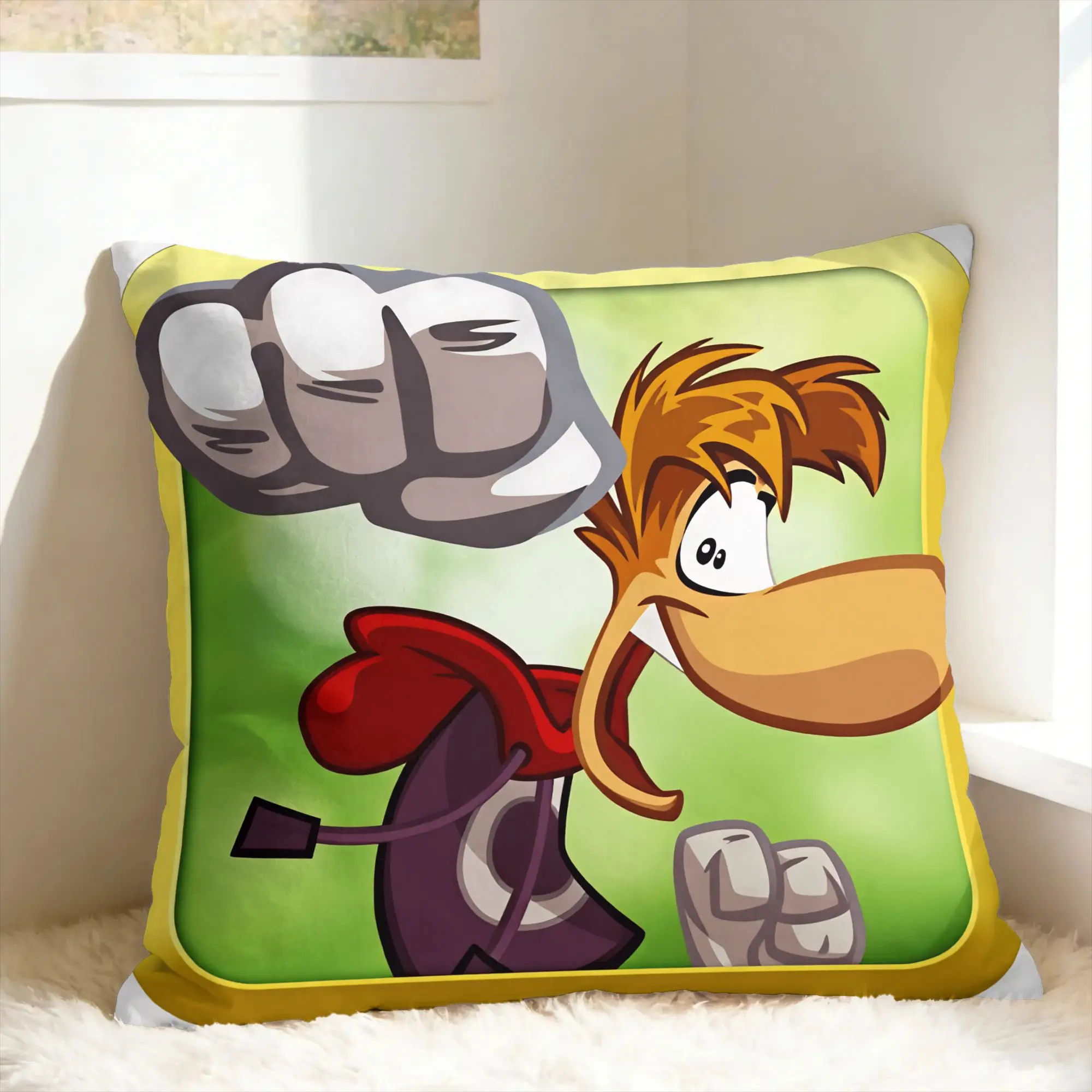 Flying fist attack Raymans Pillow Cover  Soft Cushion Cover Novelty Pillow Case For Sofa Car Home Decor
