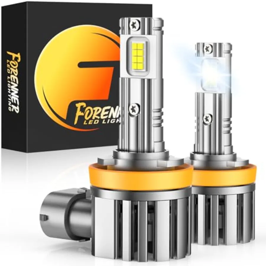 

FAHREN H11 LED Bulbs 40000 LM H11/H9/H8 Fog Light bulbs 800% Super Brighter 1:1 Real Size with 10 Years Longer Lifespan 6500K C