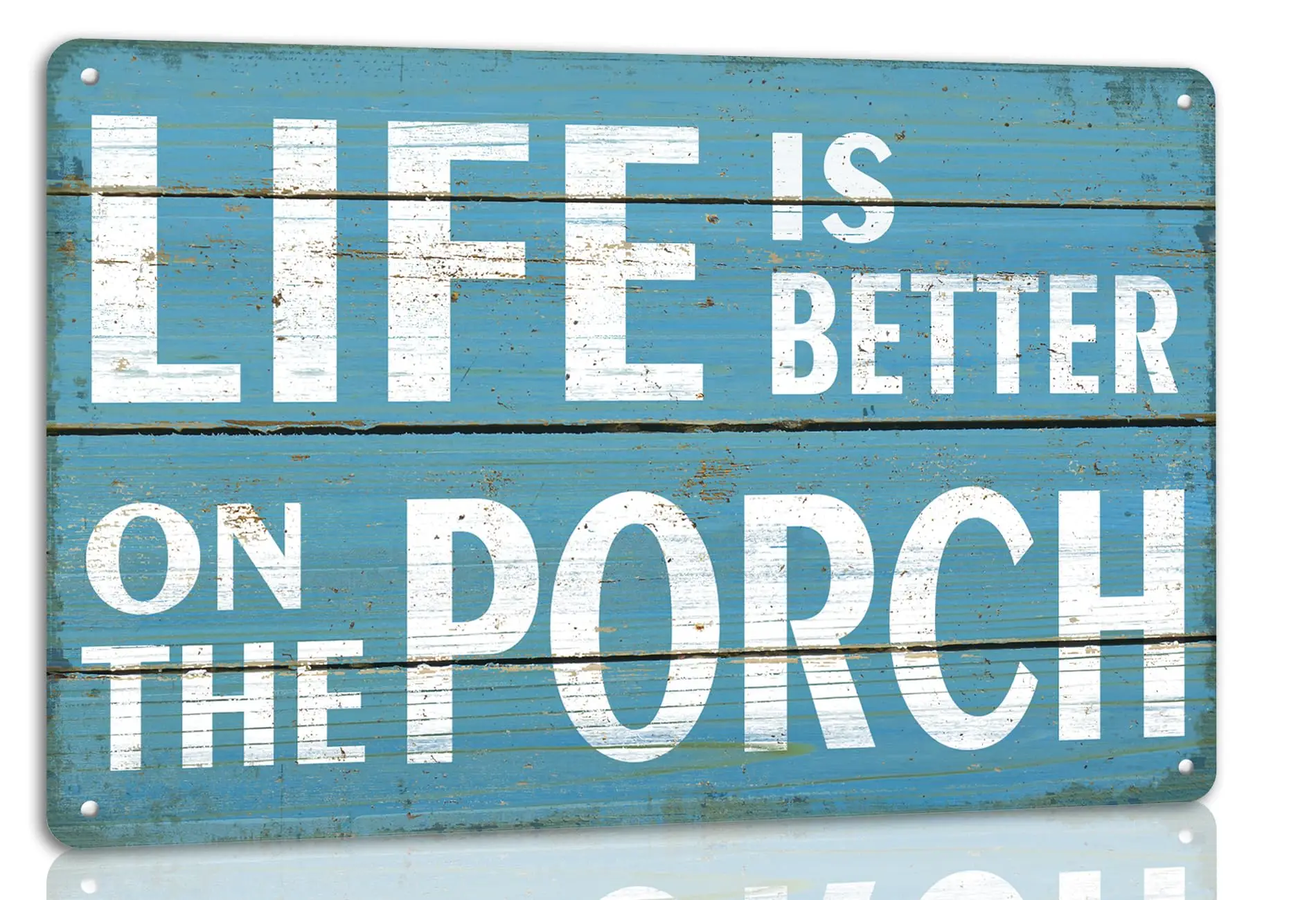 Life Is Better on the Porch Metal Tin Sign Funny Porch Sign Patio Vintage Sign Bar Cafe Home Farmhouse Patio Porch Wall Decor Pl
