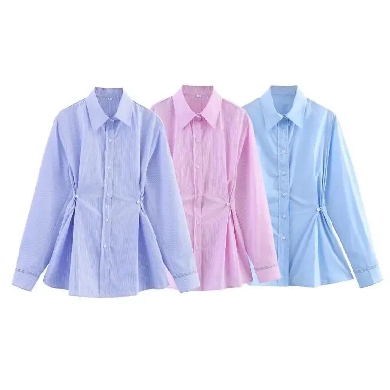 

Spring Shirts Women's New Blouses Chic Simple Office Women's Shirts Tops Street Fashion Youth Joker Long-Sleeved Blouses
