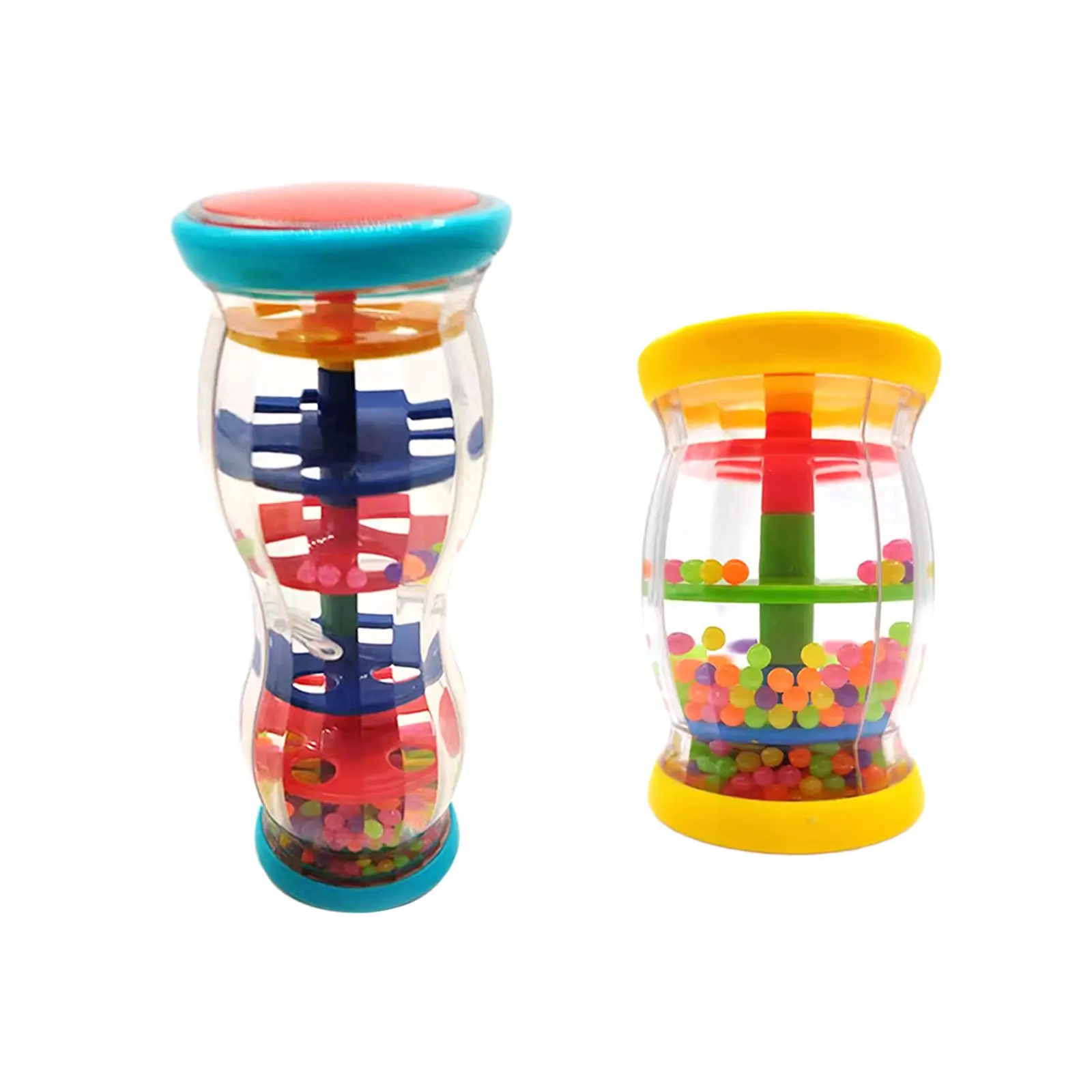 Colorido frisado Raindrop Sound Tube para bebês, aprendizagem educacional, sons de chuva, avião brinquedo, recém-nascido presente, menino, menina, crianças